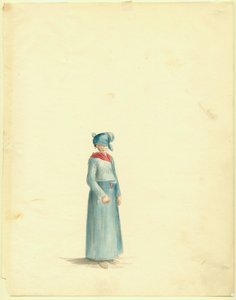 Anna Maria Von Phulin piirustus kreolilaisesta naisesta. tekijältä Anna Maria von Phul