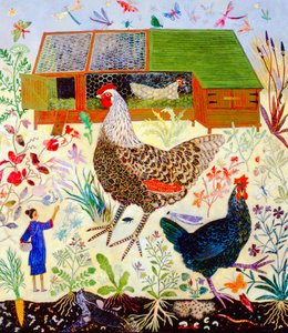 Perhosia, 2007 (akryyli) tekijältä Anna Pugh