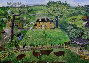 Cedar Cottage, 2016 (akryyli) tekijältä Anna Pugh