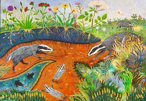 Taloudenhoito, 2019 (akryyli) tekijältä Anna Pugh