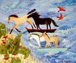 Maihinnousu, 2008 (akryyli) tekijältä Anna Pugh