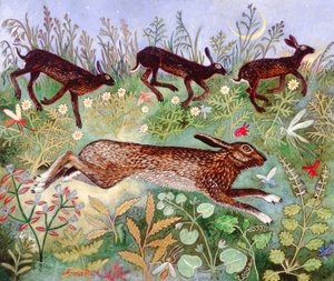 Moon Run, 2010 (akryyli) tekijältä Anna Pugh
