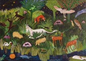 Yöelämä, 2018 (akryyli) tekijältä Anna Pugh