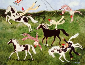 Harjoitus tekee mestarin, 2010 (akryyli) tekijältä Anna Pugh