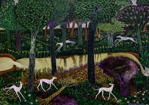 Pussys Primrose, 2017 (akryyli) tekijältä Anna Pugh