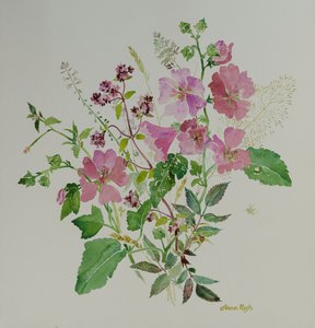 Kukkien asetelma 3 , 2021 (maalaus) tekijältä Anna Pugh