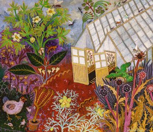 Kasvihuone, 2017 (akryyli) tekijältä Anna Pugh