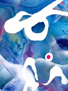 Elävä sininen, virtaava abstrakti tekijältä Anna Viklund