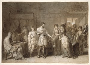 Bayard kieltäytyy emäntänsä lahjoista Bresciassa tekijältä Anne-Louis Girodet de Roucy-Trioson