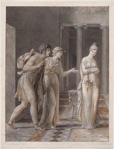 Oresteen ja Hermionen tapaaminen tekijältä Anne-Louis Girodet de Roucy-Trioson
