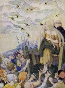 Villit joutsenet (väri litho)