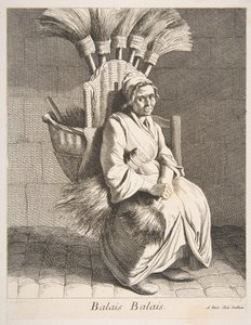 Broom Peddler, 1737. tekijältä Anne Claude Philippe de Caylus