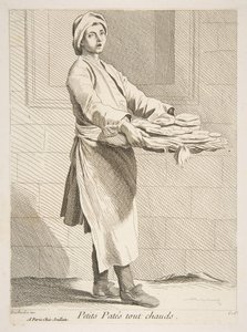 Leivonnaisten myyjä, 1738. tekijältä Anne Claude Philippe de Caylus