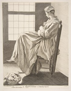 Ompeluoppilas, 1737. tekijältä Anne Claude Philippe de Caylus