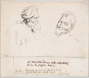Kaksi tutkimusta päistä, 1735. tekijältä Anne Claude Philippe de Caylus