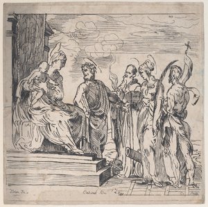 Neitsyt ja lapsi neljän pyhän kanssa, 1700-luku.