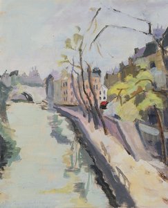 Quai des Grands Augustins, Pariisi, 1961 (öljy paperille)