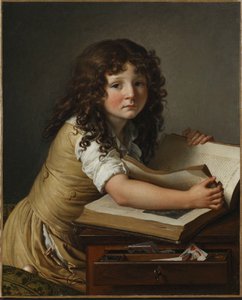 Benoît Agnès Trioson kirjan kanssa. tekijältä Anne Louis Girodet de Roucy Trioson