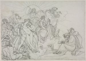Virgils Georgicsin rukous jumalille, jotka johtavat maataloutta, vuoden 1798 jälkeen. tekijältä Anne Louis Girodet de Roucy Trioson