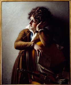 Nuoren Romainville Triosonin, tohtori Benoit Francois Triosonin pojan, muotokuva. Anne Louis Girodet de Roucy-Triosonin maalaus (Anne-Louis Girodet de Roucy Trioson tekijältä Anne Louis Girodet de Roucy Trioson