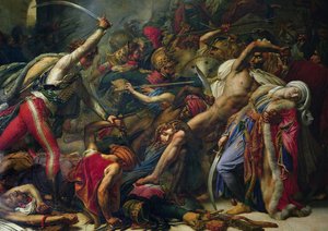 Kapina Kairossa, 21. lokakuuta 1798, 1810 (yksityiskohta 91913) tekijältä Anne Louis Girodet de Roucy Trioson