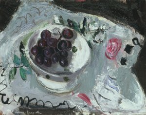 Dish of Grapes, n. 1957 (öljy aluksella) tekijältä Anne Redpath
