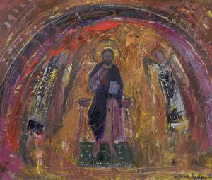 Kappelissa, Torcello (öljy kankaalle) tekijältä Anne Redpath