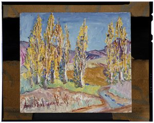 Poppelit (öljy kartongille) tekijältä Anni Baldaugh