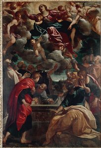 Neitsyt taivaaseenastuminen (öljy kankaalle tekijältä Annibale Carracci