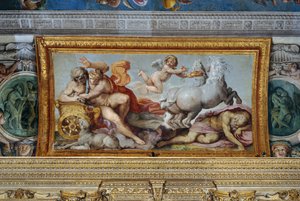 Aurora sieppaa Cephaluksen, yksityiskohdan gallerian holvista, 1597-1604 tekijältä Annibale Carracci