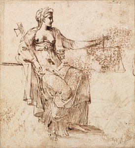 Carracci - Oikeus, RCIN 902146 tekijältä Annibale Carracci