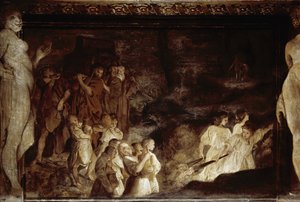 Jasonin elämän jakso: Jasonin väärennetyt hautajaiset (Fresko tekijältä Annibale Carracci