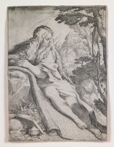 Maria Magdaleena erämaassa tekijältä Annibale Carracci