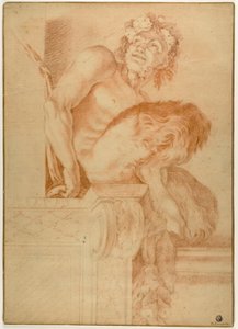 Istuva Satyr tekijältä Annibale Carracci