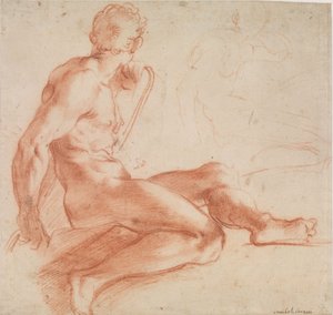 Sitzender männlicher Akt tekijältä Annibale Carracci