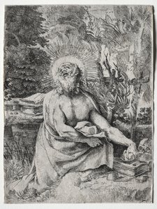 St. Jerome, n. 1591. tekijältä Annibale Carracci