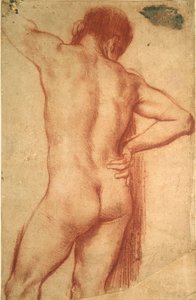 Tutkimus alaston miehestä, 1600-luku tekijältä Annibale Carracci
