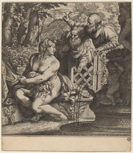 Susanna ja vanhimmat tekijältä Annibale Carracci