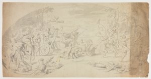 Bacchuksen ja Ariadnen voitto tekijältä Annibale Carracci