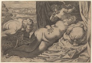 Venus ja Satyr tekijältä Annibale Carracci