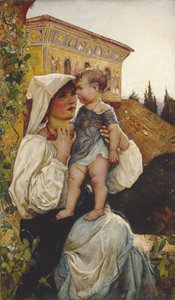Italialainen äiti ja lapsi
