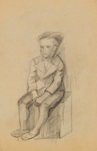 Istuva poika (recto)