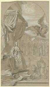 Allegoria Itävallan arkkiherttuatar Maria Annan kokouksesta kuvernöörinä, 1744 tekijältä Anonymous