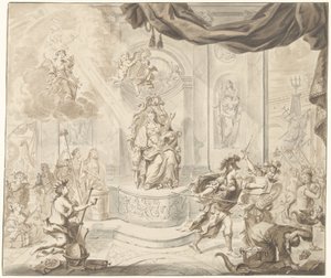 Allegoria Wind Exchange -kauppiaiden karkottamisesta Amsterdamin pörssistä, 1763 tekijältä Anonymous