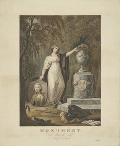Orange-Nassaun prinssi Frederikille, 1799, allegorinen hautausmuistomerkki tekijältä Anonymous