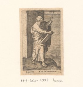 Apostoli Bartolomeus Sancte Bartholomew (otsikko esineessä) Apostolit (sarjan nimi) tekijältä Anonymous