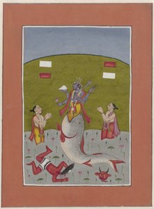 Avatar de Vishnu sortint de la boca d