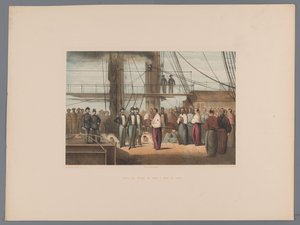 Prince of Fisenin vierailu siipihöyrylaivassa Zr.Ms Gedeh Visite du Prince de Fisen a bord du Gedeh (otsikko esineessä) Souvenir du Japon vues d