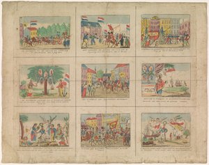 Full amb 9 representacions dels fets històrics dels anys 1813-1814 (títol sobre objecte)acabar tekijältä Anonymous