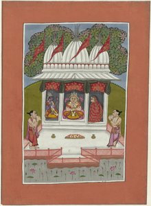 Buddha Vishnun inkarnaationa (avatara). Vishnun avatarit (sarjan nimi) tekijältä Anonymous